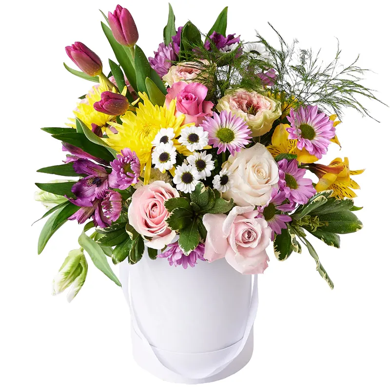 Цветы в коробке Каролина